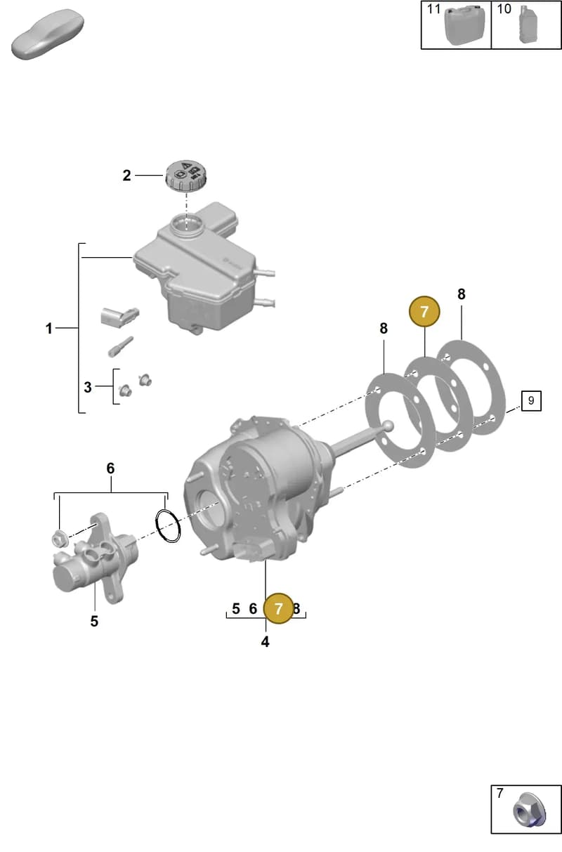 992698181E — Porsche 911 (2024-2025) diagram p57604000, position 7