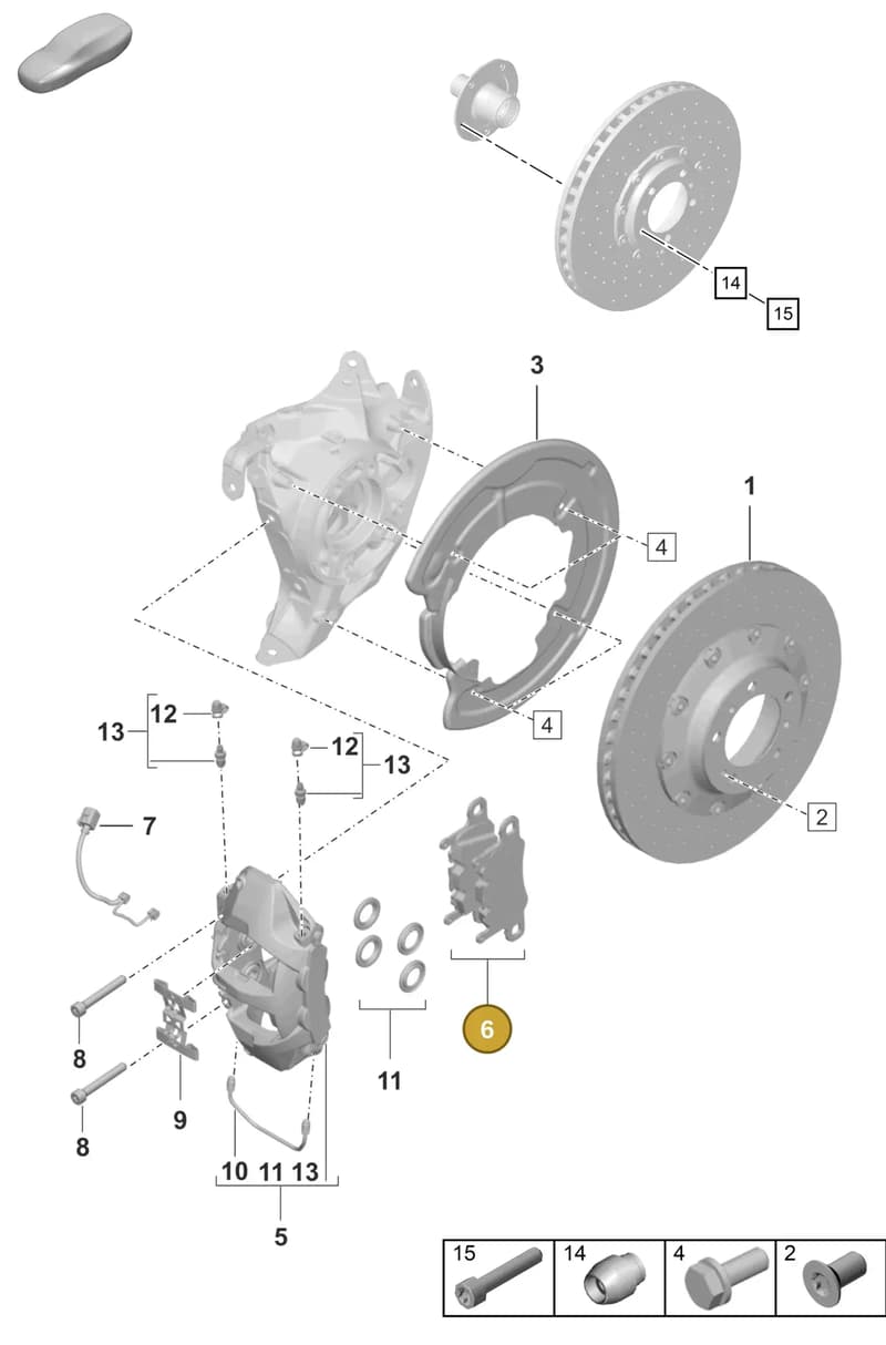 992698451D — Porsche 911 (2020-2022) diagram p57603010, position 6