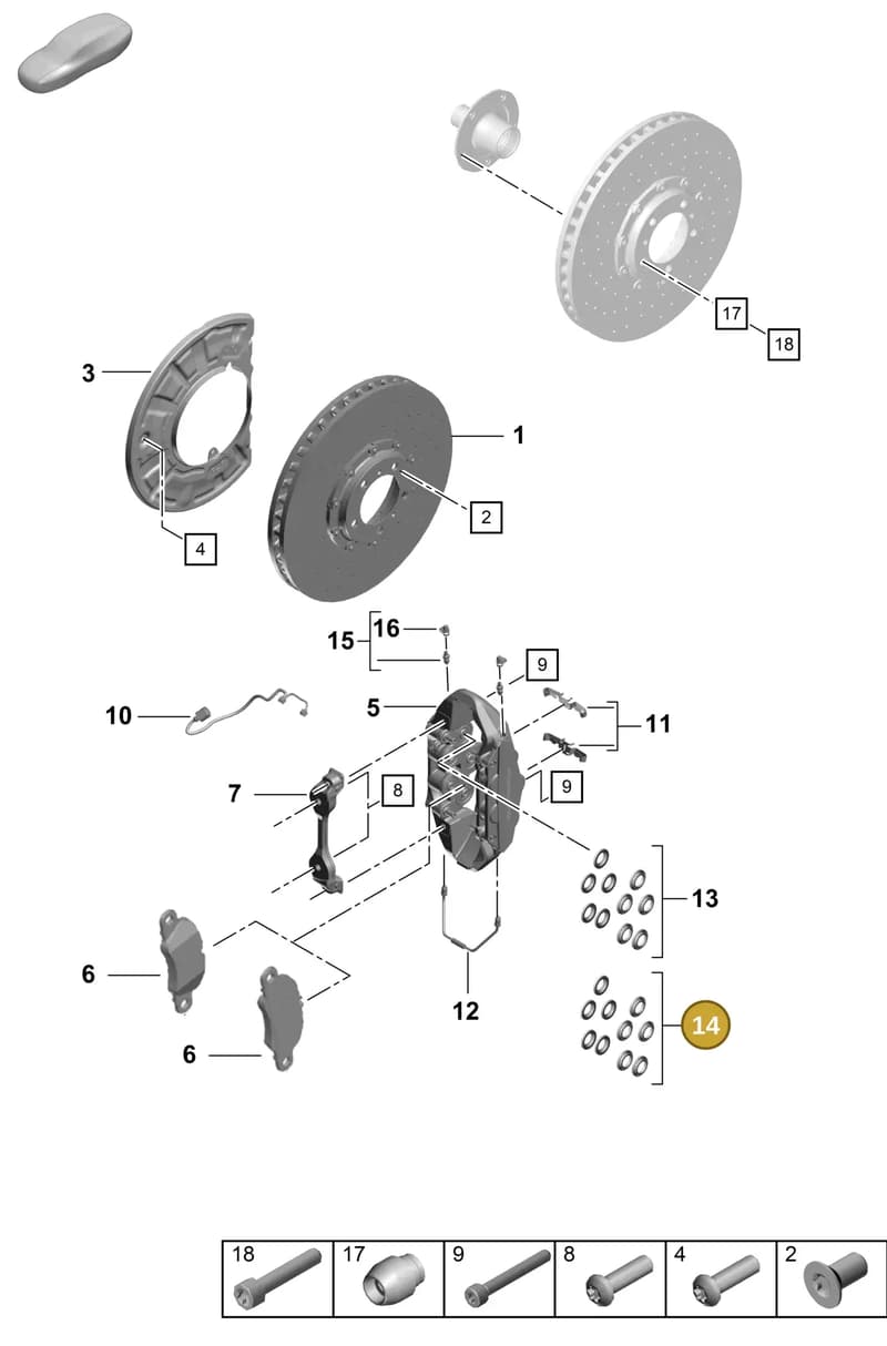 992698671B — Porsche 911 (2020-2022) diagram p57602010, position 14