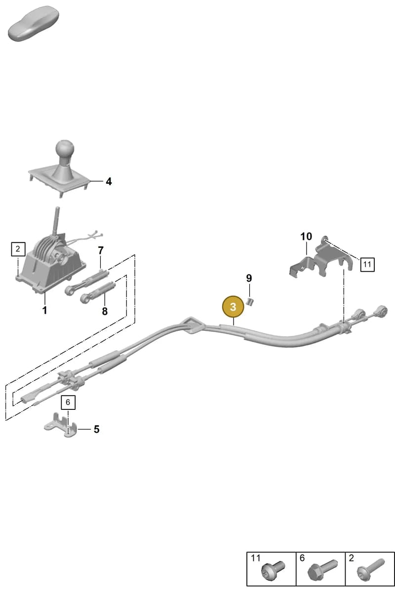 992711007 — Porsche 911 (2020-2022) diagram p53701000, position 3