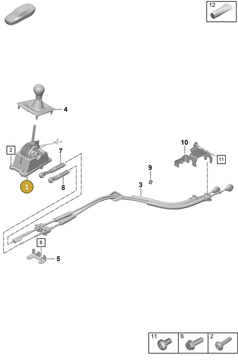 992711105C — Porsche 911 (2021-2022) diagram p59701000, position 1