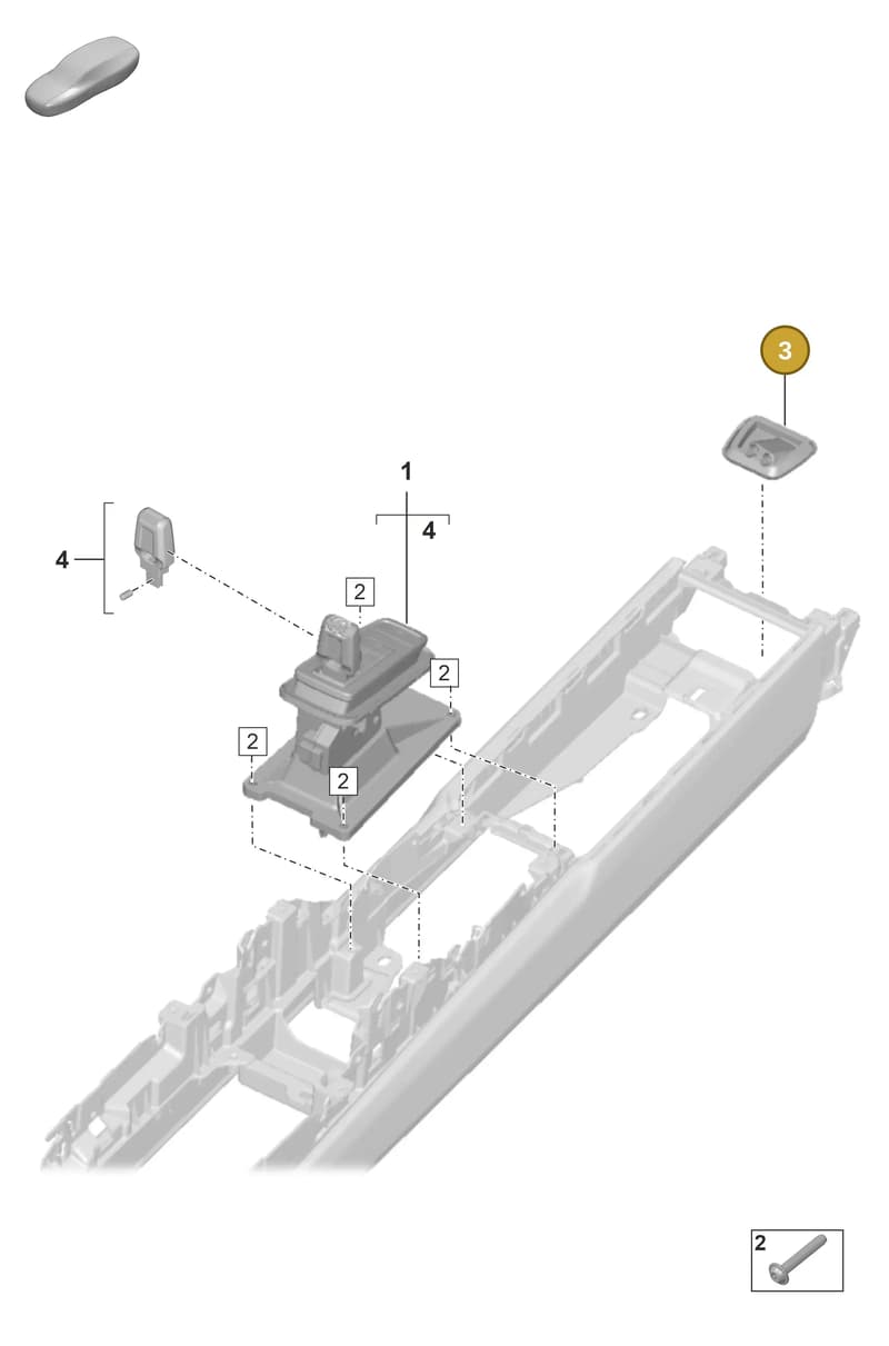 992713880A — Porsche 911 (2024-2025) diagram p53701100, position 3
