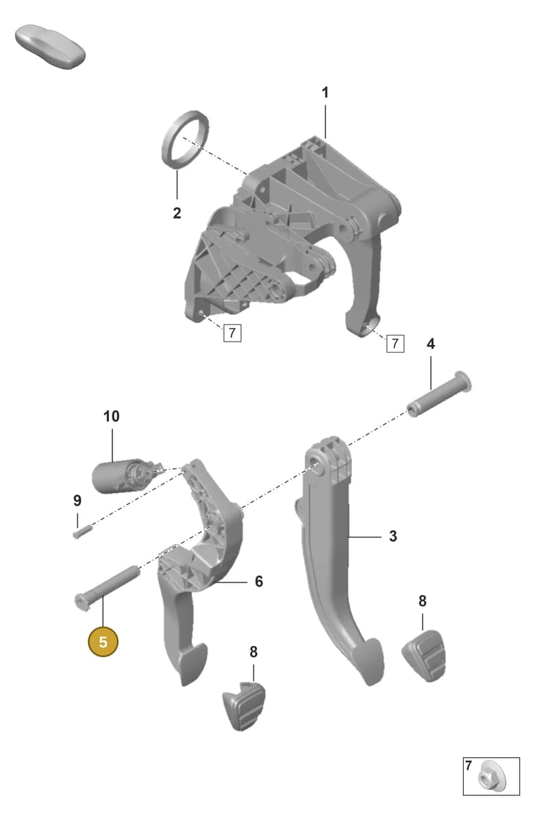 992721123A — Porsche 911 (2018-2024) diagram p53702000, position 5