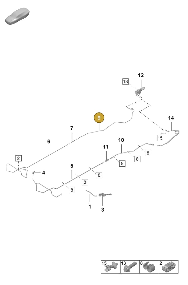 992721455 — Porsche 911 (2018-2024) diagram p53703000, position 9