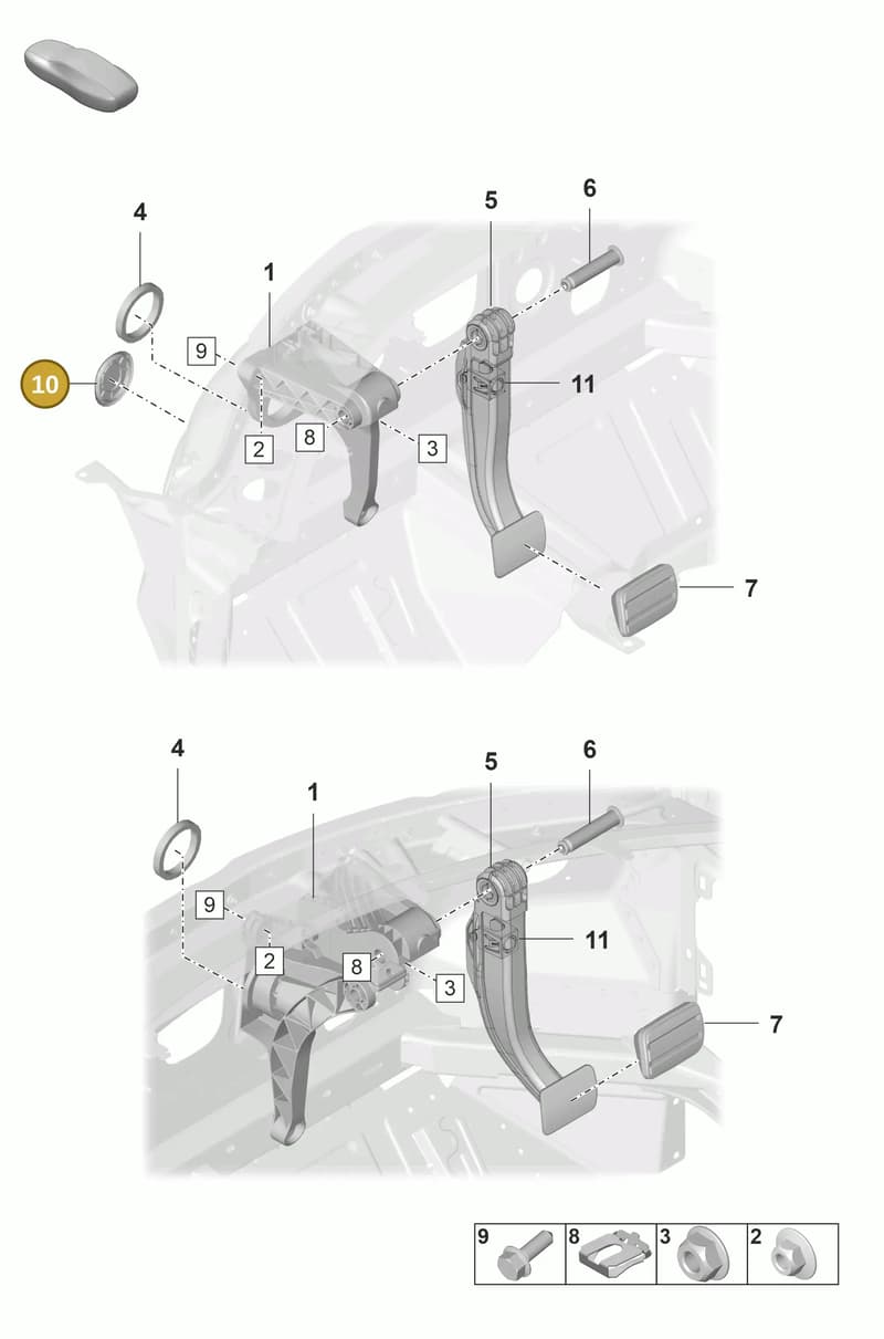 992723380A — Porsche 911 (2018-2024) diagram p53702100, position 10