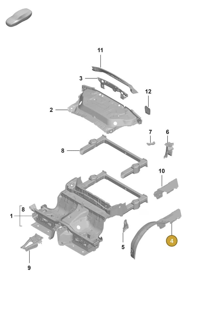 992801202CYGRV — Porsche 992 Sport Classic (2020-) diagram p53801300, position 4
