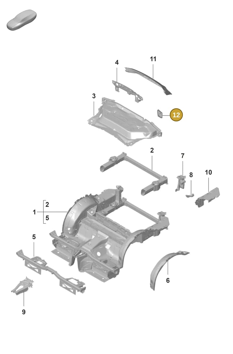 992802972 — Porsche 911 (2021-2022) diagram p59801300, position 12