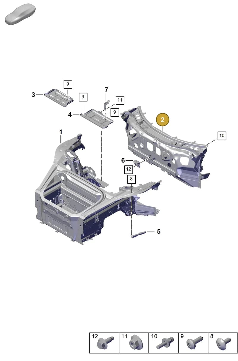 992803147CYGRV — Porsche 911 (2024-2025) diagram p63801100, position 2