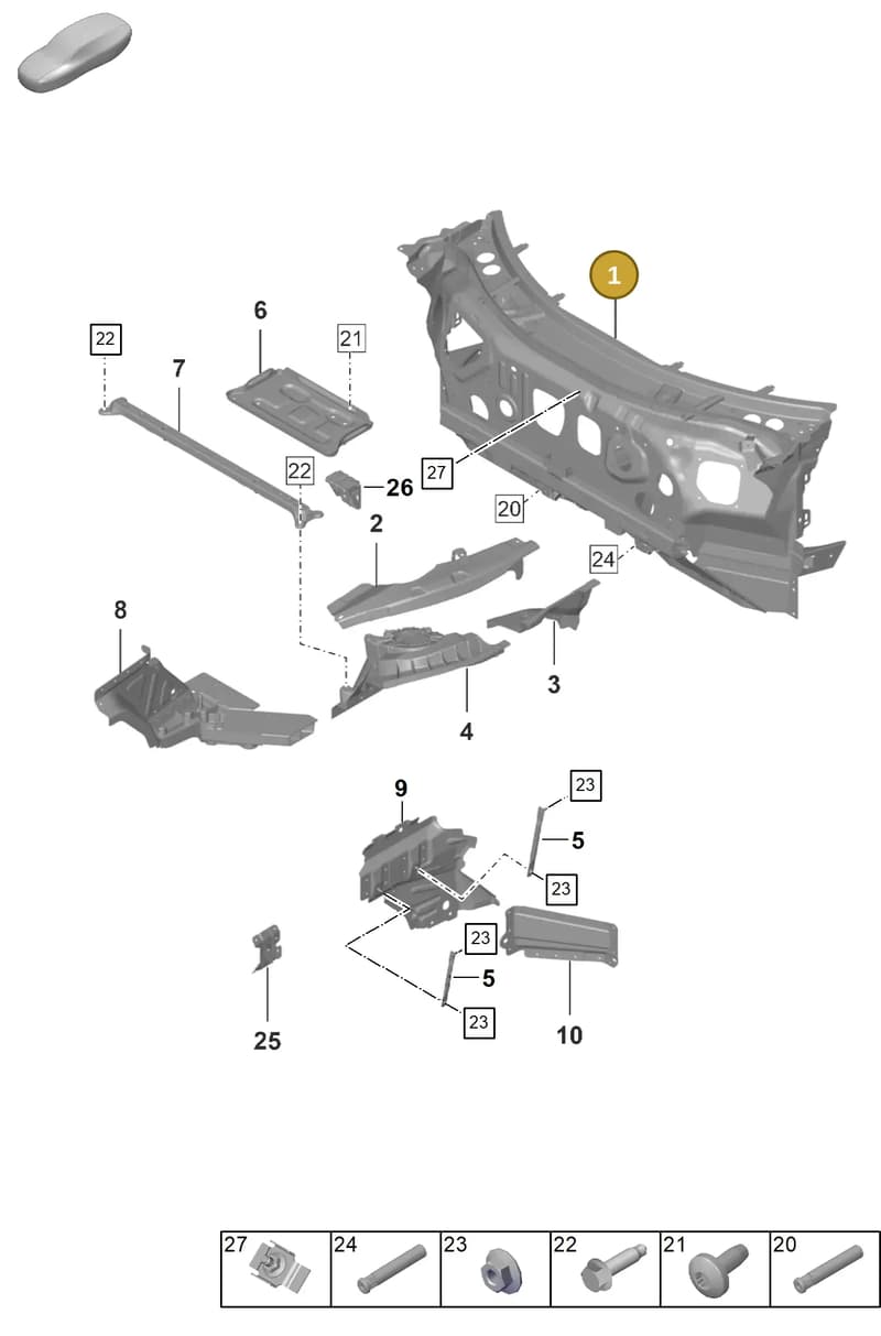 992803147YGRV — Porsche 992 Sport Classic (2020-) diagram p53801120, position 1