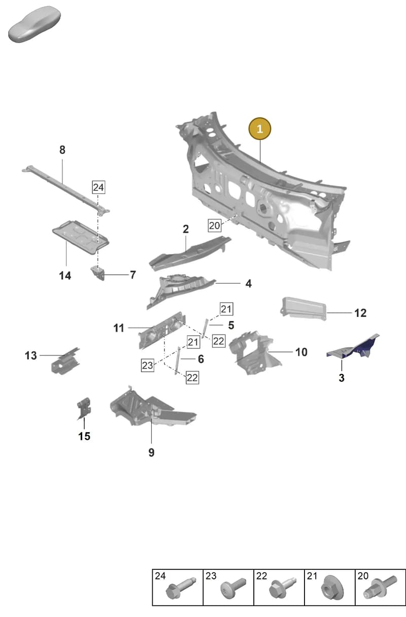 992803147YGRV — Porsche GT3 RS (2021-) diagram p59801120, position 1