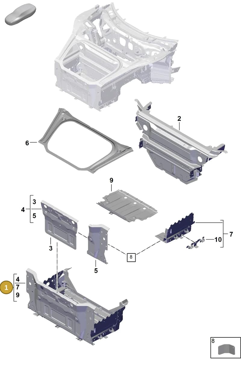 992803201YGRV — Porsche 992 Carrera Coupe (2024-) diagram p63801130, position 1