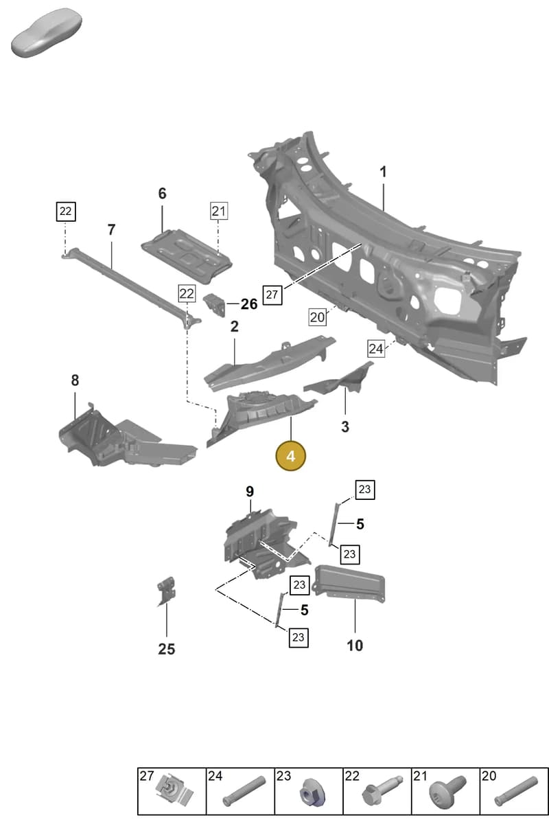 992803441YGRV — Porsche 992 Sport Classic (2020-) diagram p53801120, position 4