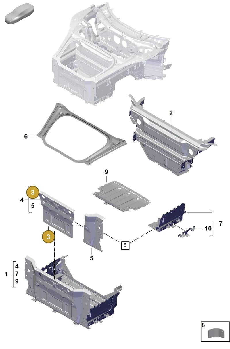 992803601YGRV — Porsche 992 Carrera Coupe (2024-) diagram p63801130, position 3