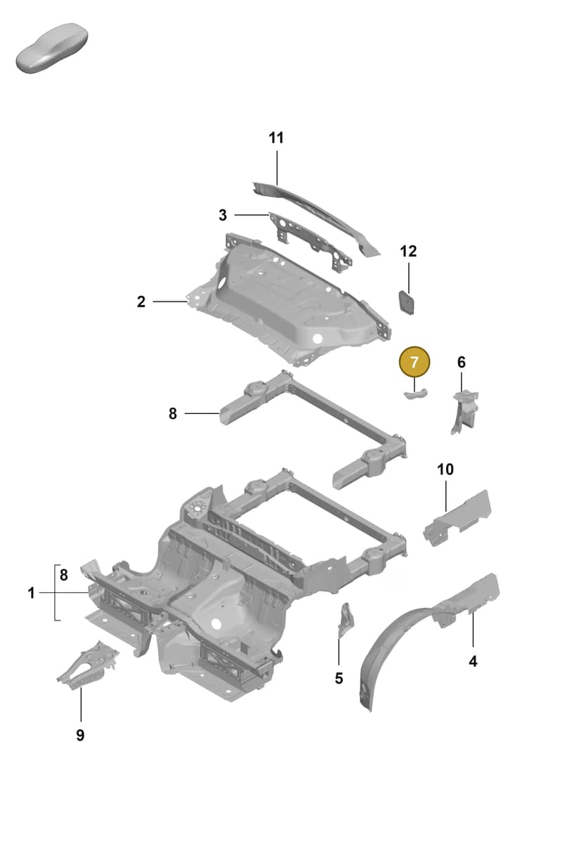 992804894AY — Porsche 911 (2020-2022) diagram p53801300, position 7