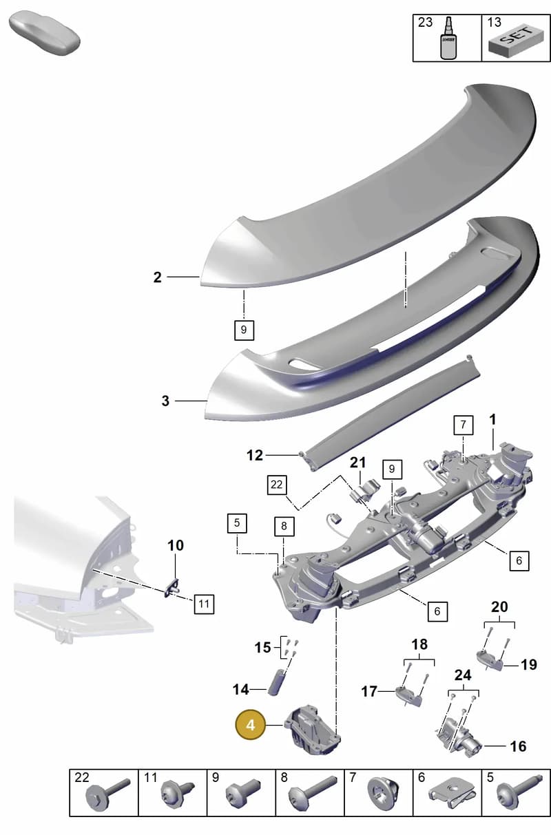 992804894AY — Porsche 911 (2020-2022) diagram p57803180, position 4