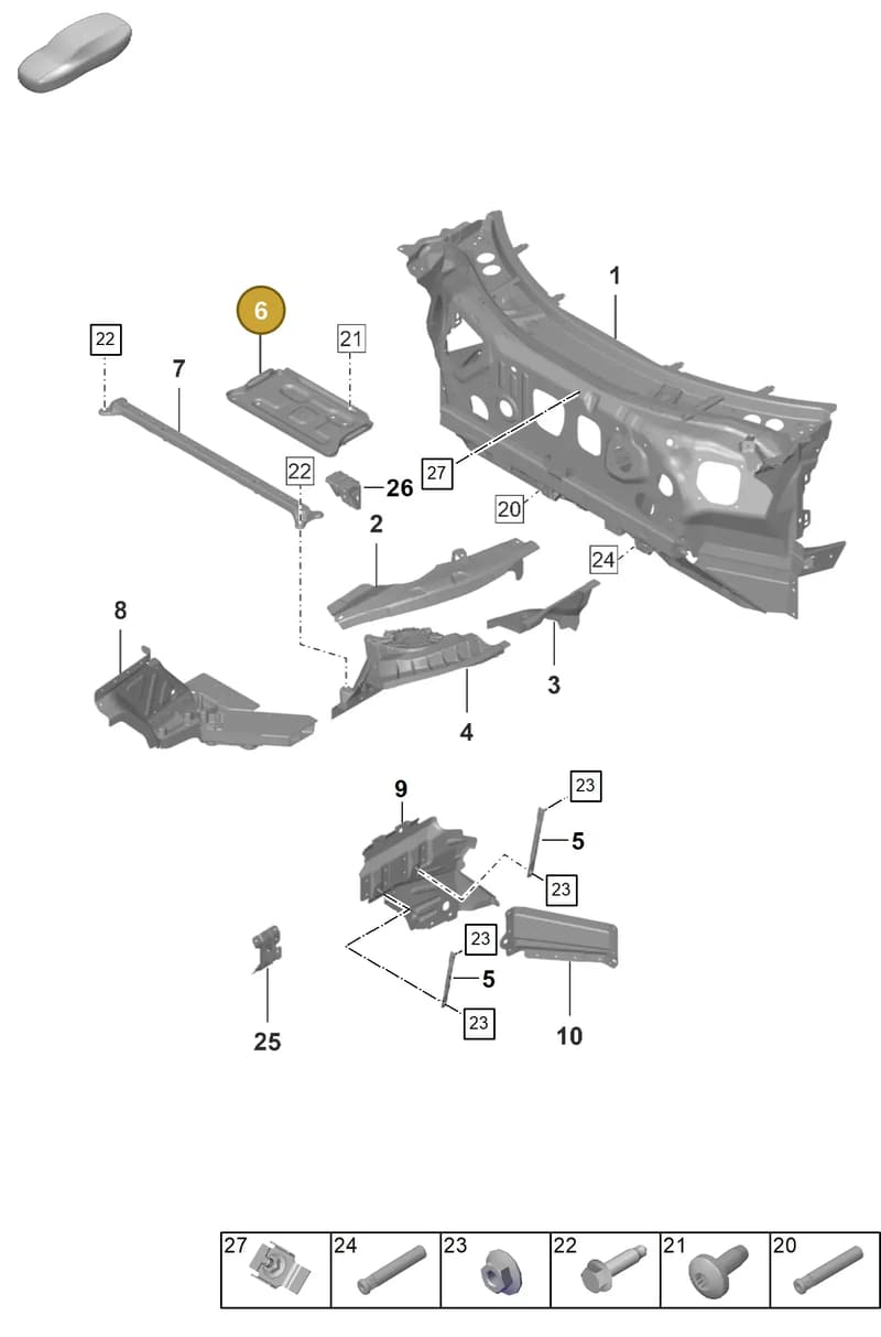 992805076 — Porsche 911 (2020-2022) diagram p53801120, position 6