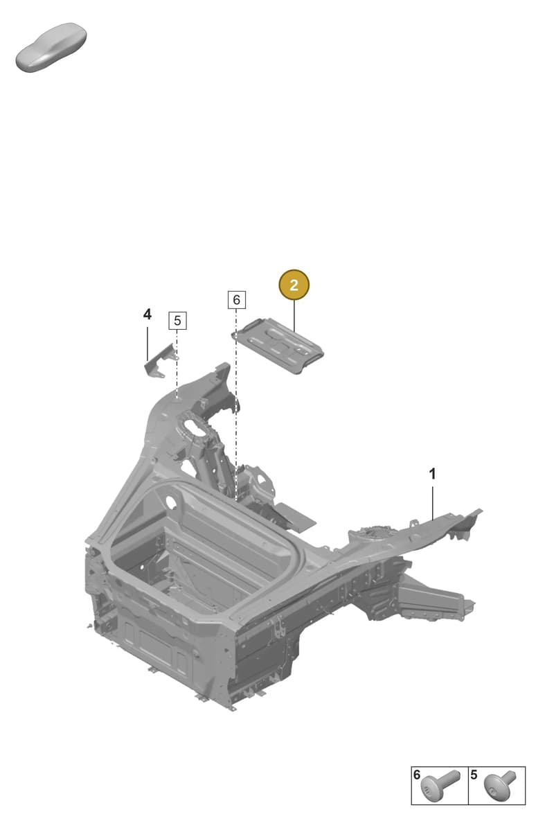 992805076A — Porsche 911 (2020-2022) diagram p53801050, position 2