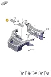 992805076 Porsche Battery Console