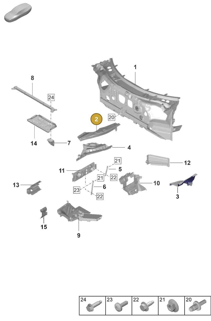 992805100YGRV — Porsche GT3 RS (2021-) diagram p59801120, position 2