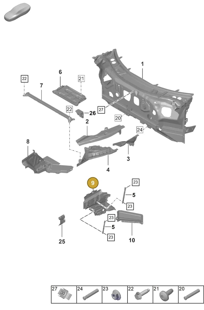 992805115YGRV — Porsche 992 Sport Classic (2020-) diagram p53801120, position 9