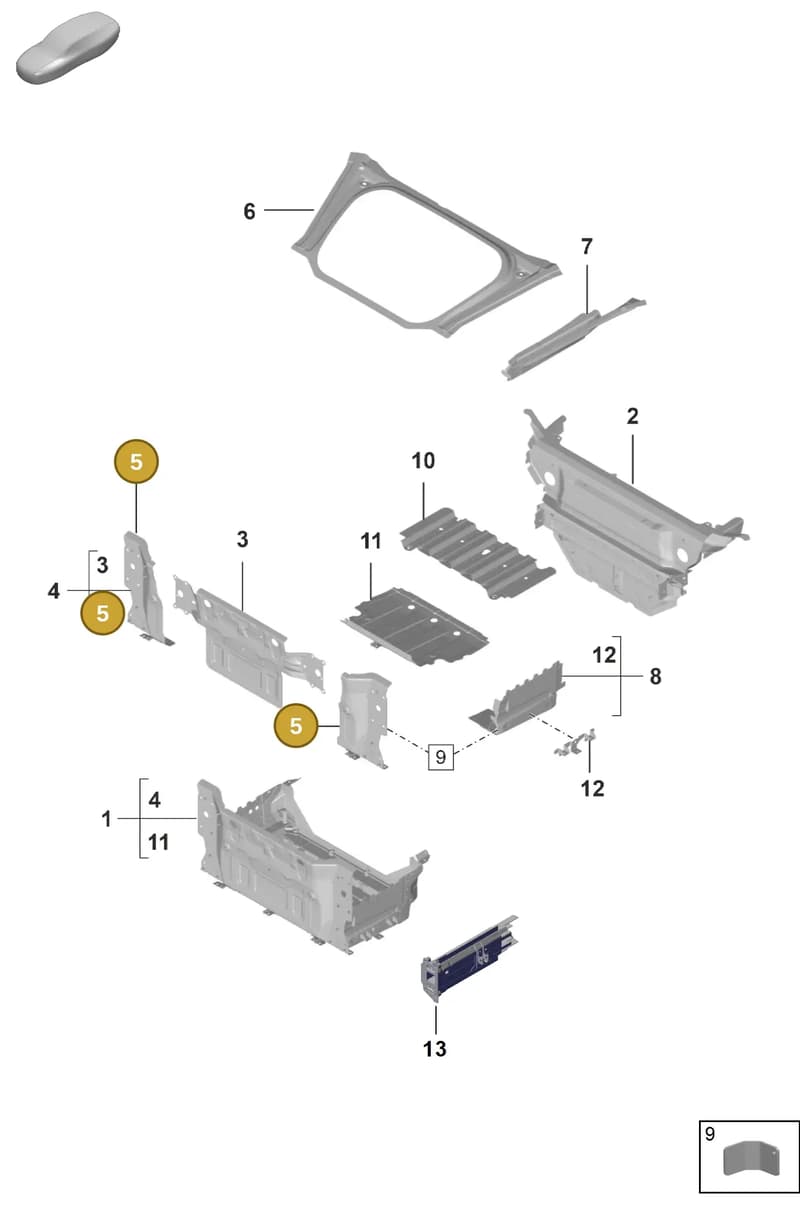 992805358AYGRV — Porsche GT3 RS (2021-) diagram p59801100, position 5