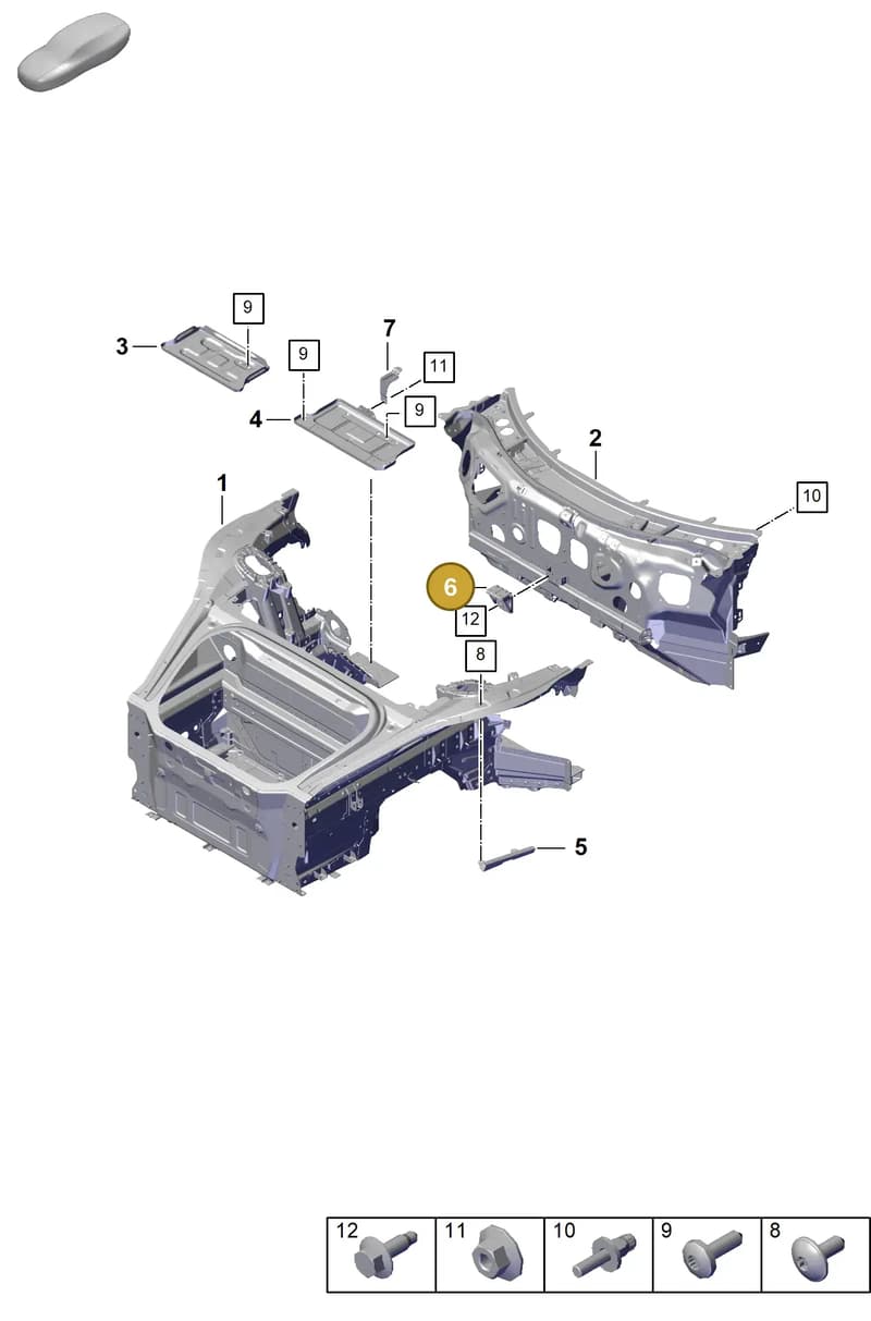 992805364 — Porsche 911 (2024-2025) diagram p63801100, position 6