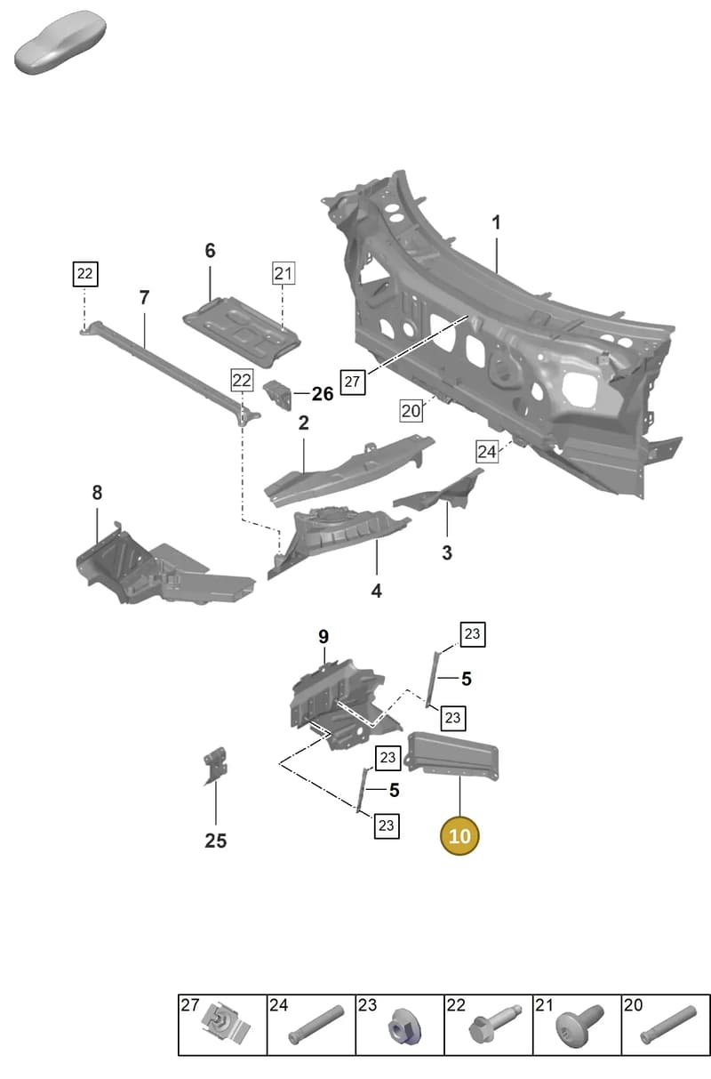 992805430YGRV — Porsche 992 Sport Classic (2020-) diagram p53801120, position 10
