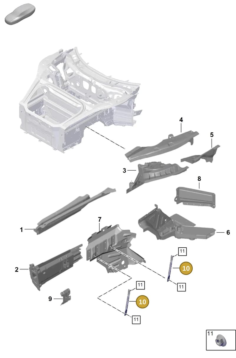 992805476 — Porsche 911 (2024-2025) diagram p63801110, position 10