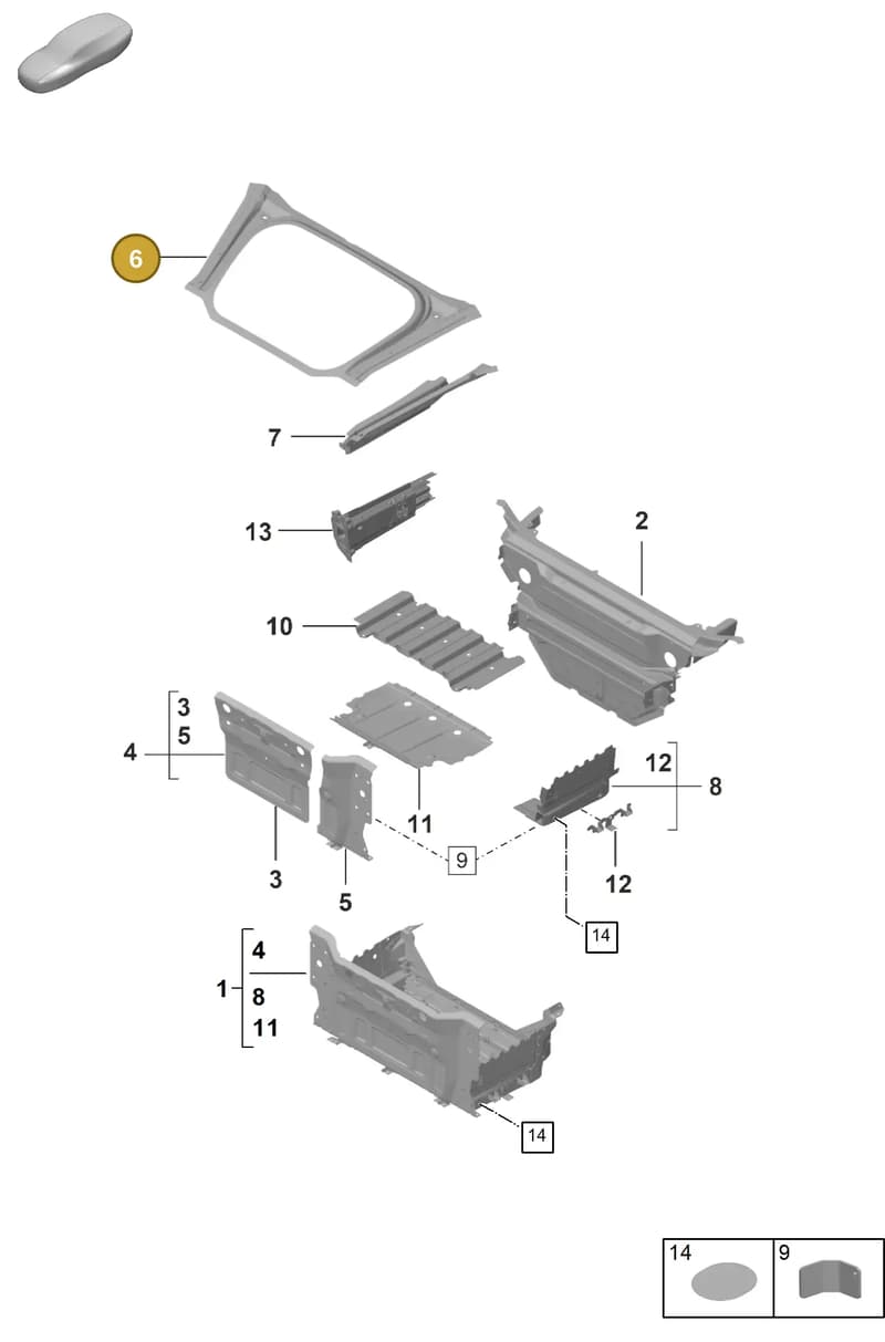 992805597YGRV — Porsche 992 Sport Classic (2020-) diagram p53801100, position 6