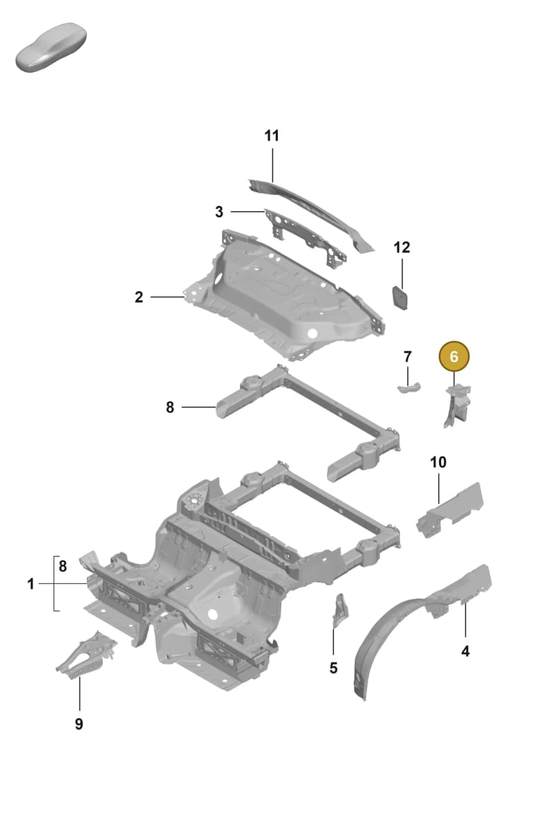 992805697AYGRV — Porsche 992 Sport Classic (2020-) diagram p53801300, position 6