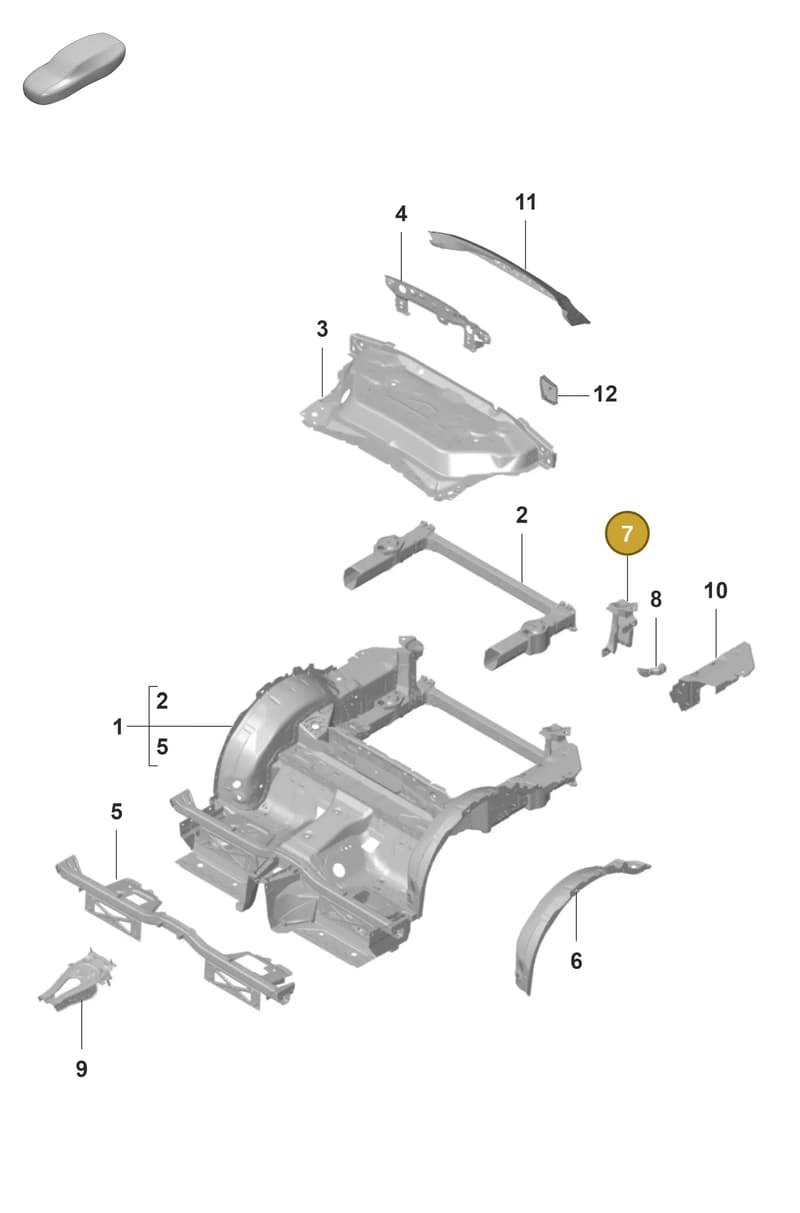992805697AYGRV — Porsche GT3 RS (2021-) diagram p59801300, position 7