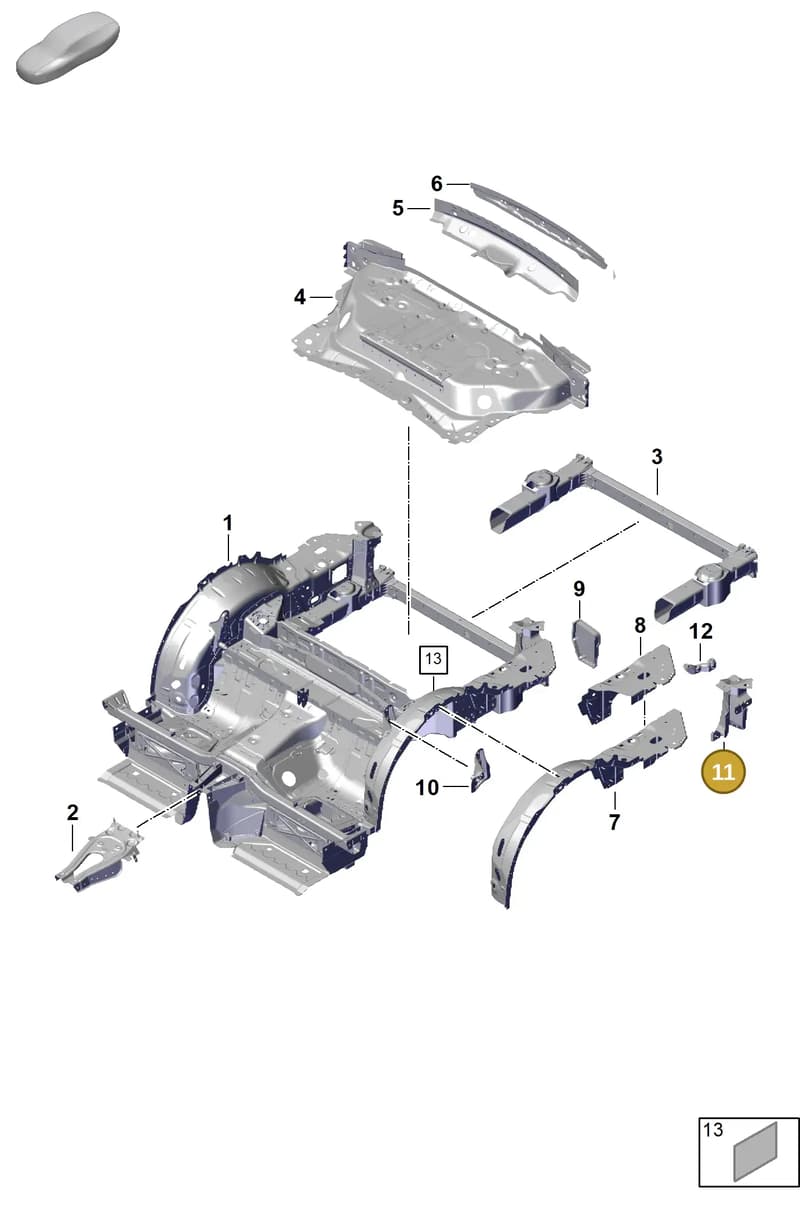 992805697AYGRV — Porsche 992 Carrera Coupe (2024-) diagram p63801320, position 11