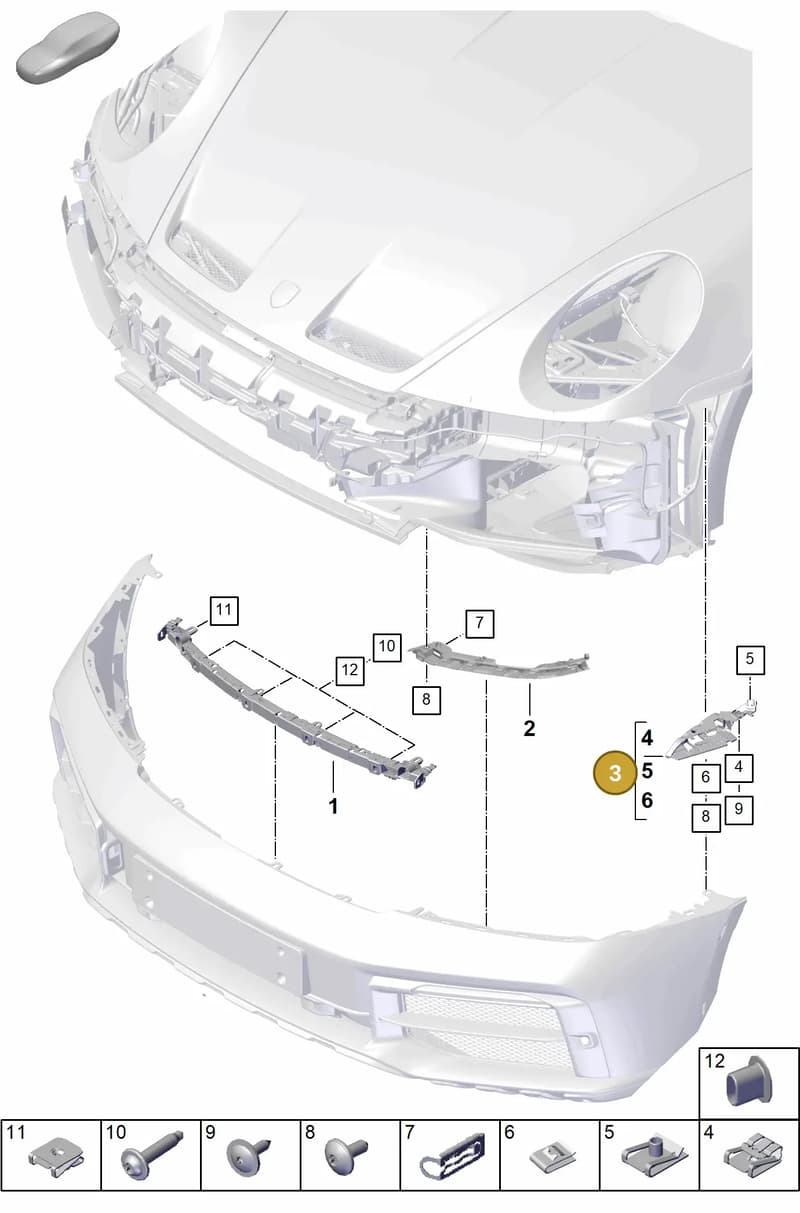 992806521C — Porsche 911 (2018-2024) diagram p53802220, position 3