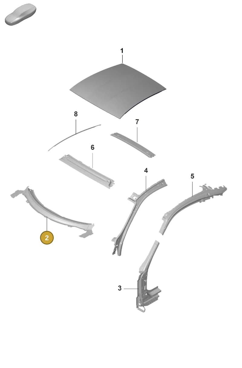 992806712YGRV — Porsche GT3 RS (2021-) diagram p59801470, position 2