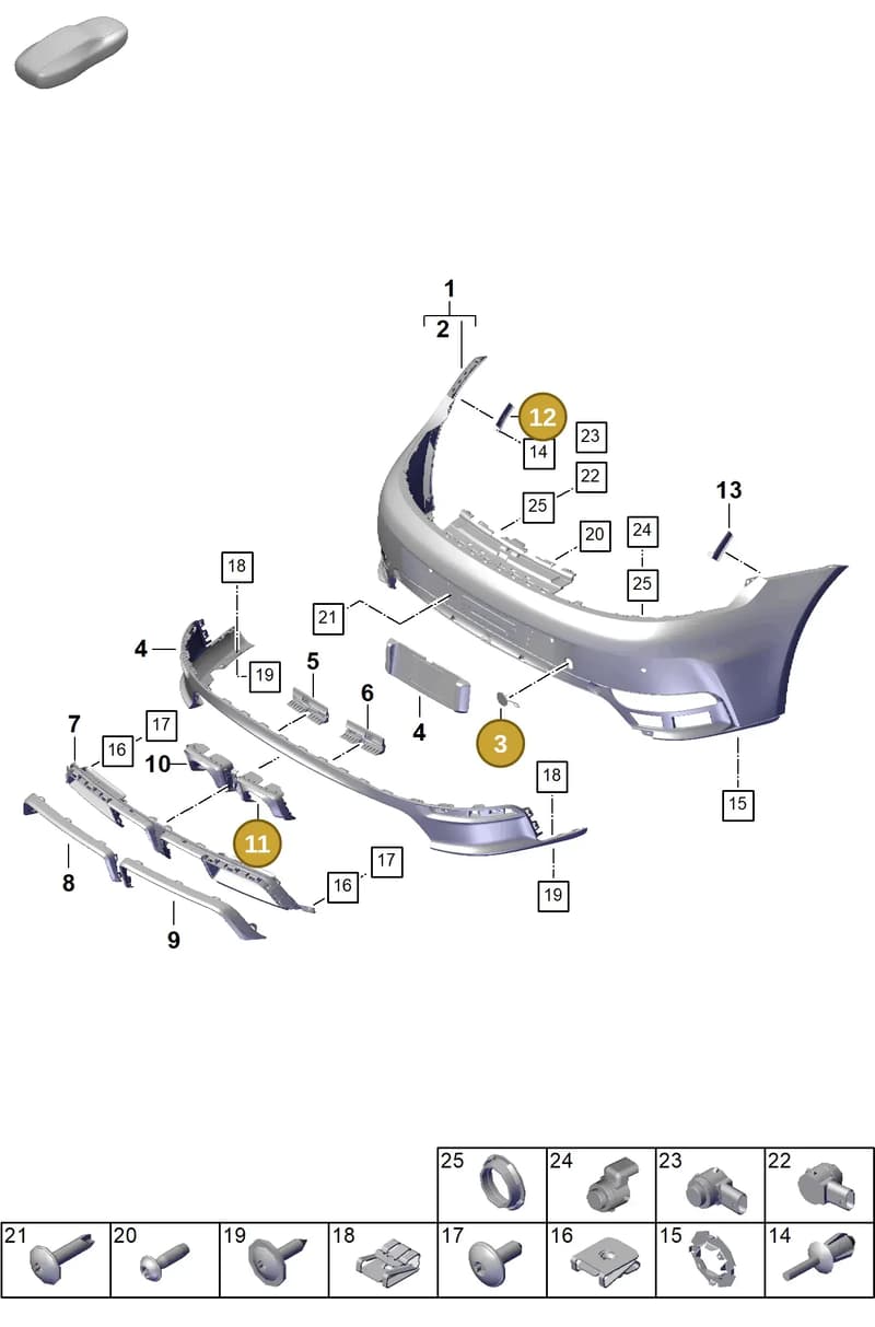992807085OK1 — Porsche 911 (2024-2025) diagram p63802541, position 3+11+12