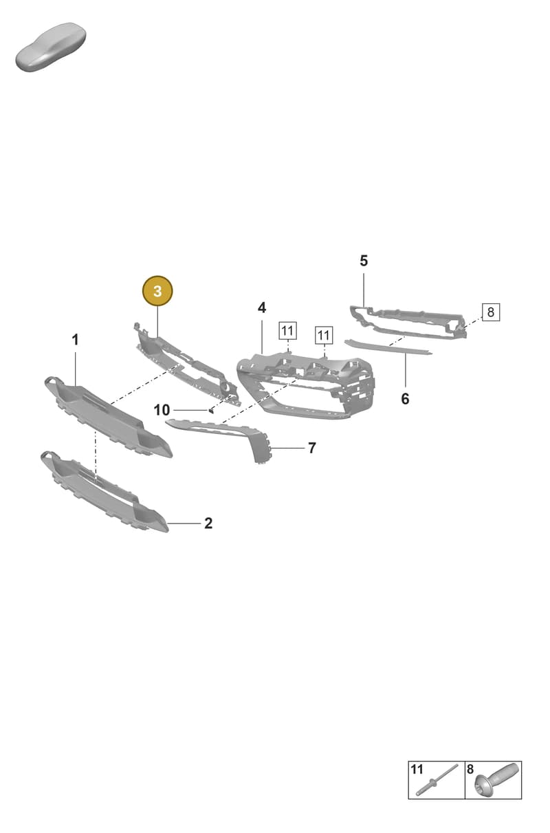992807135E — Porsche 911 (2018-2024) diagram p53802110, position 3