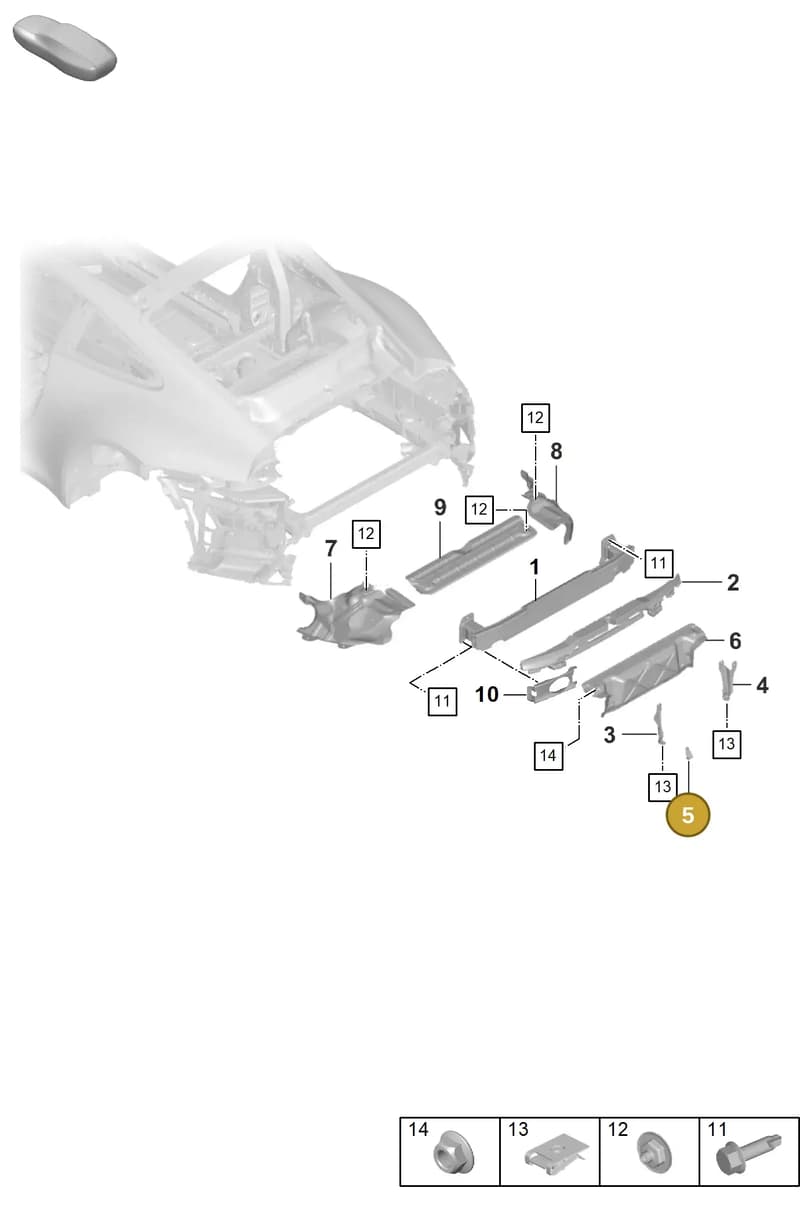 992807192 — Porsche 911 (2020-2022) diagram p57802800, position 5