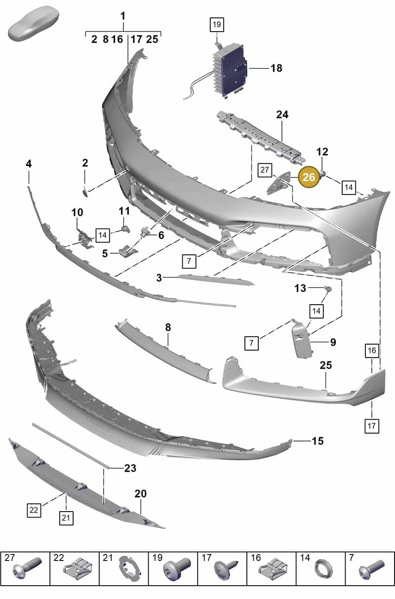 992807400 — Porsche 911 (2020-2022) diagram p57802010, position 26