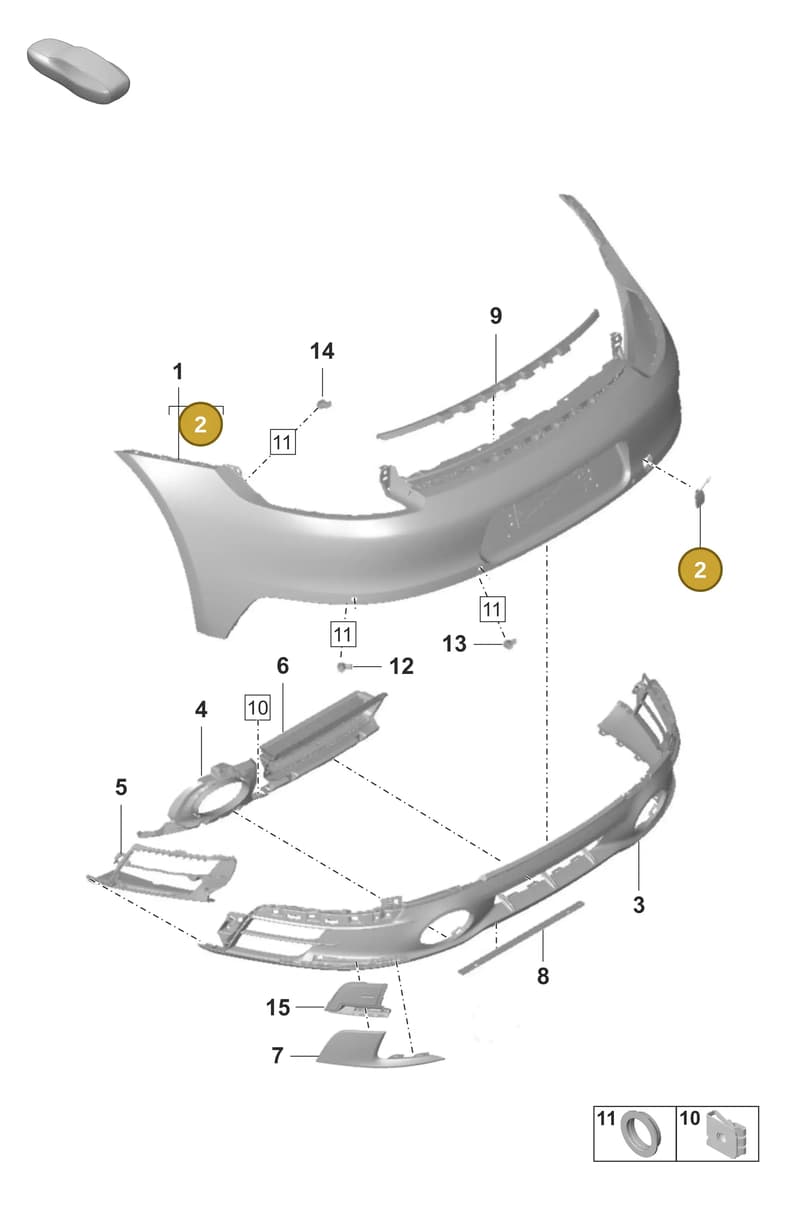 992807442CG2X — Porsche 911 (2018-2024) diagram p53802610, position 2