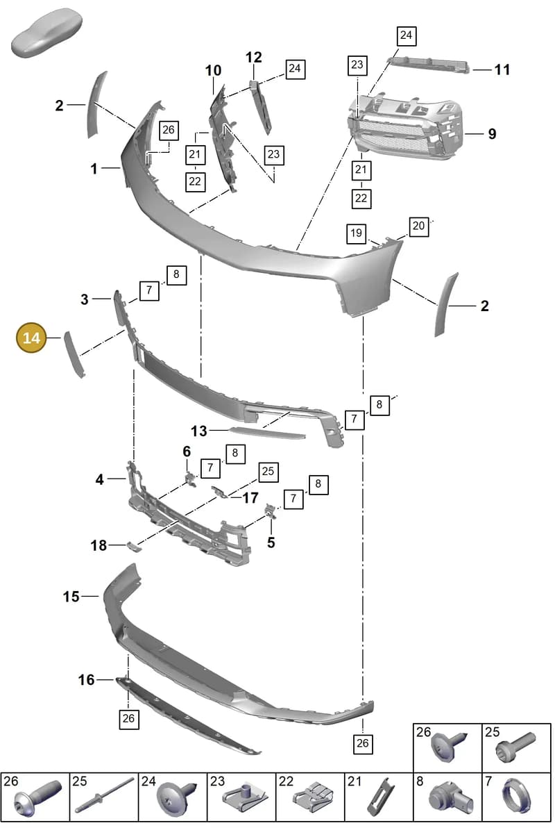 992807460AOK1 — Porsche 911 (2018-2024) diagram p53802040, position 14