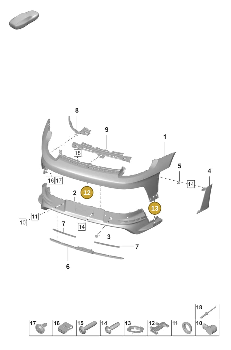 992807535 — Porsche 911 (2021-2022) diagram p59802510, position 12+13