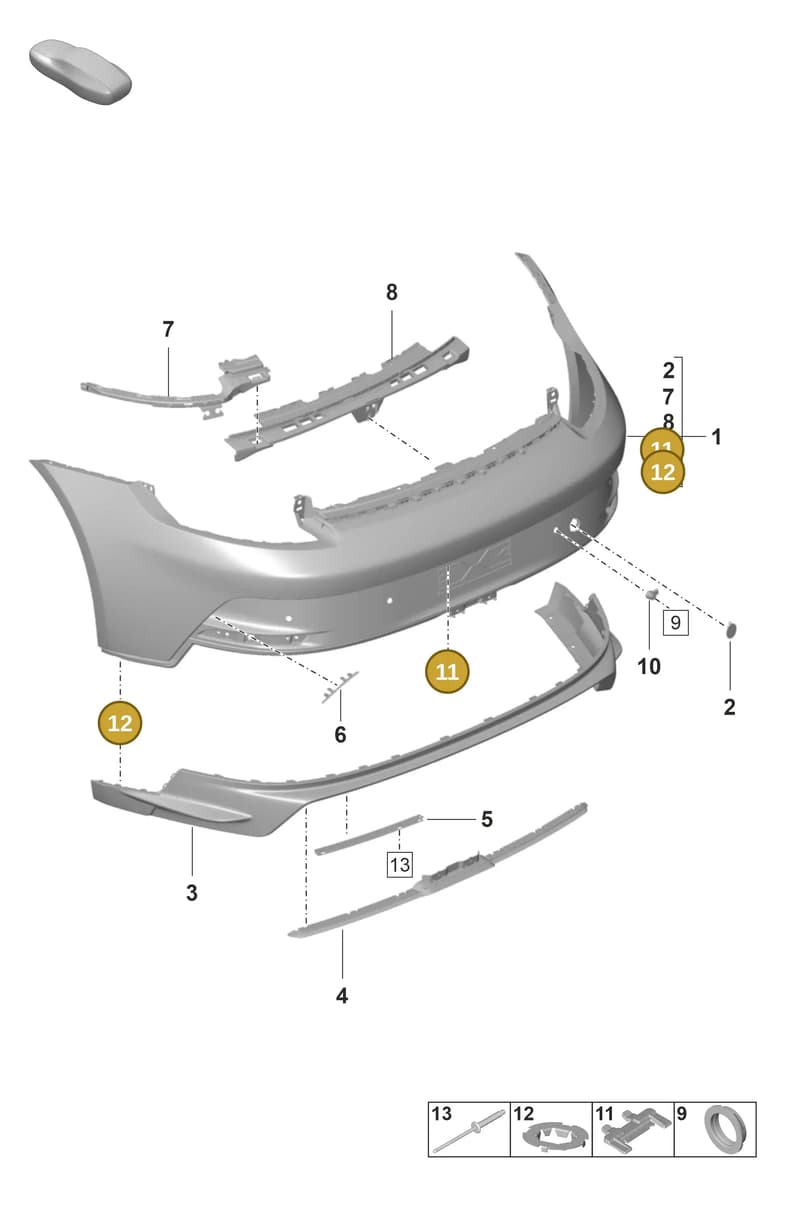 992807535 — Porsche 911 (2021-2022) diagram p59802500, position 11+12