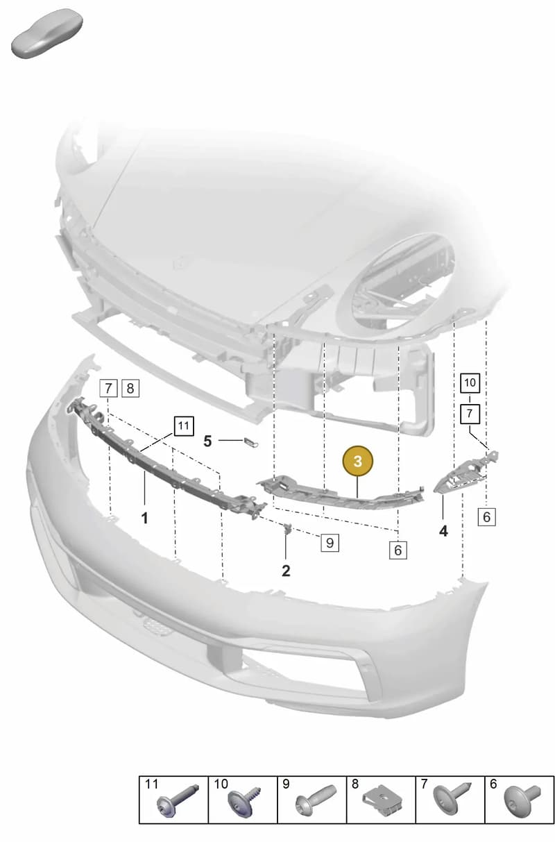 992807595L — Porsche 911 (2020-2022) diagram p57802200, position 3