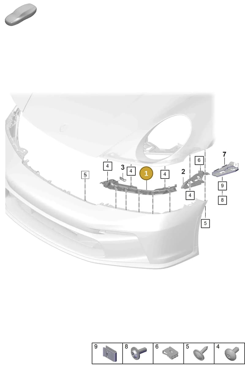 992807595L — Porsche 911 (2021-2022) diagram p59802200, position 1