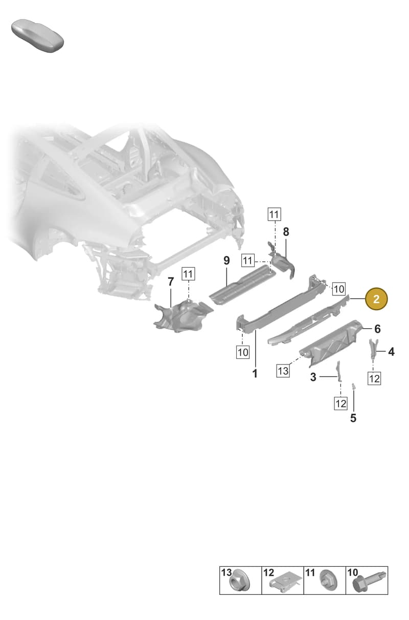 992807603E — Porsche 911 (2018-2024) diagram p53802800, position 2