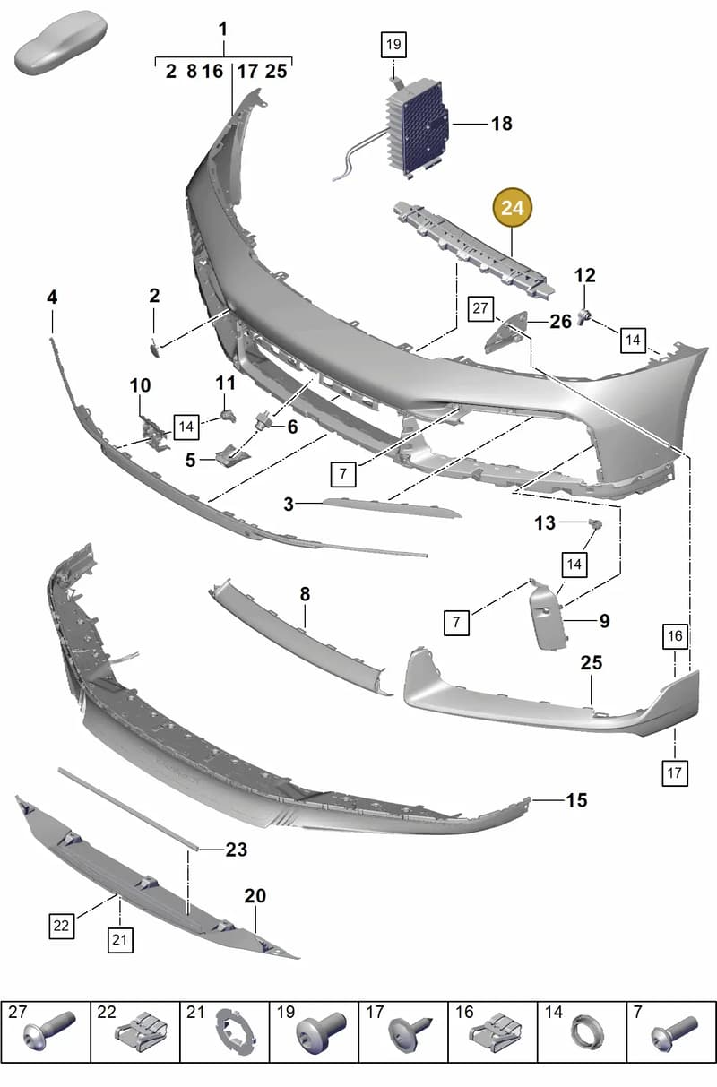 992807615 — Porsche 911 (2020-2022) diagram p57802010, position 24