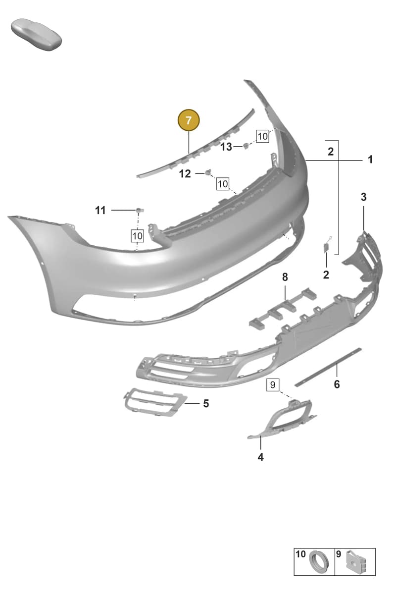 992807659HM7S — Porsche 911 (2018-2024) diagram p53802500, position 7