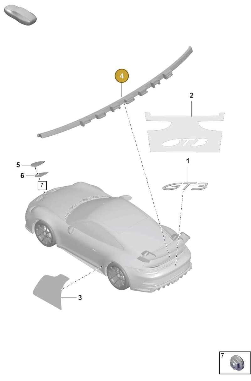 992807659JLI0 — Porsche GT3 RS (2021-) diagram p59810000, position 4