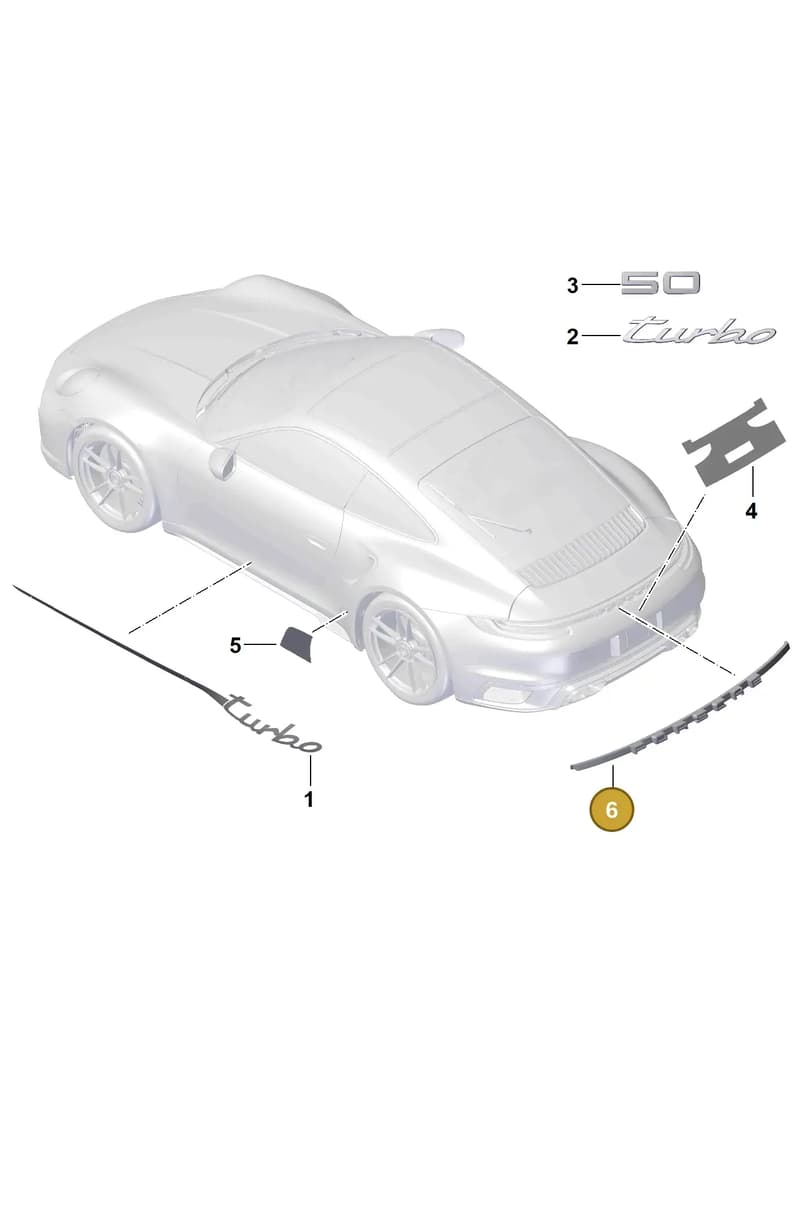 992807659LOK1 — Porsche 992 Sport Classic (2020-) diagram p57810100, position 6