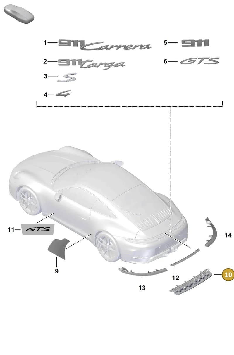 992807659MLI0 — Porsche 911 (2024-2025) diagram p63810000, position 10